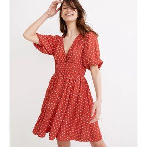 madewell sophia mini dress in bandana flower
